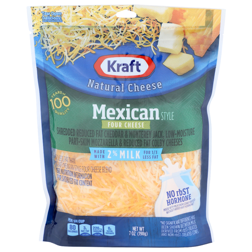 Kraft Natural Cheese Mexican Style - 7 Ounce