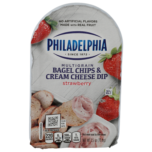 Philadelphia Strawberry Bagel Chips & Cream Cheese Dip - 2.5 Ounce