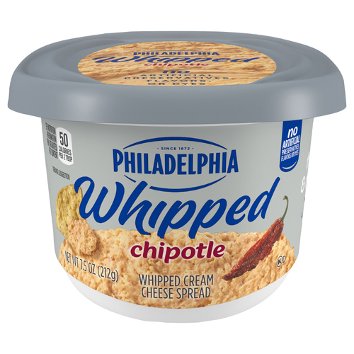 Philadelphia Chipotle Whipped Cream Cheese Spread, Tub - 7.5 Ounce