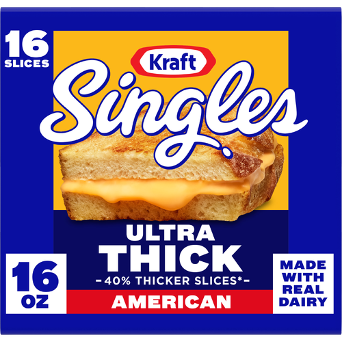Kraft Singles Ultra Thick American Cheese Slices - 16 Ounce Image 1 of 4