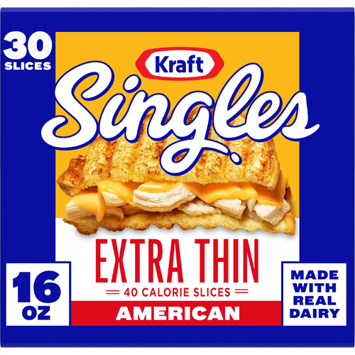 Kraft Singles American Extra Thin Sliced Cheese - 16 Ounce Image 1 of 4