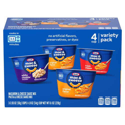 Kraft Variety Pack Mac & Cheese Cups - 8.1 Ounce Image 1 of 2