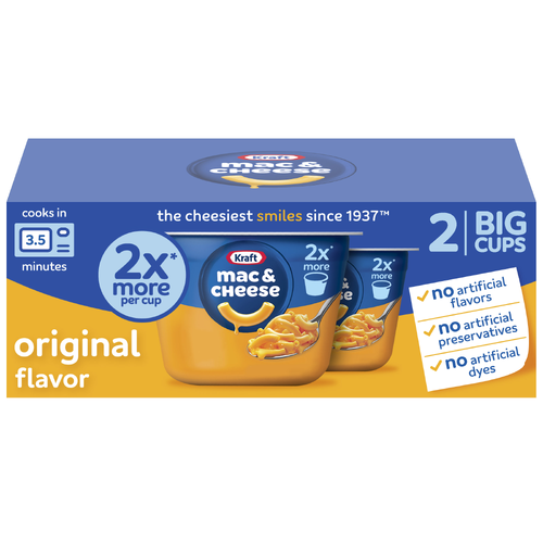 Kraft Easy Mac Original Flavor Mac & Cheese Big Cups - 8.2 Ounce