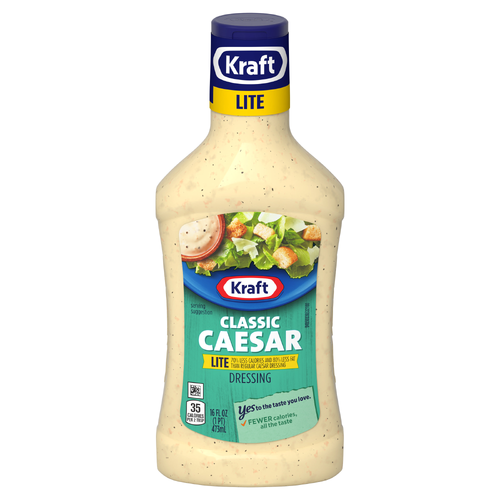 Kraft Lite Classic Caesar Dressing, Bottle - 16 Fluid Ounce