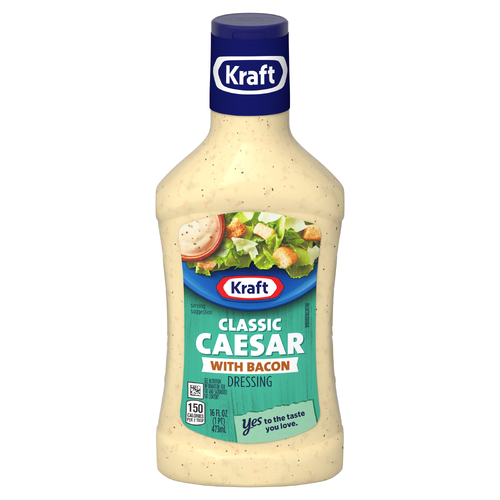 Kraft Caesar With Bacon Dressing, Bottle - 16 Fluid Ounce