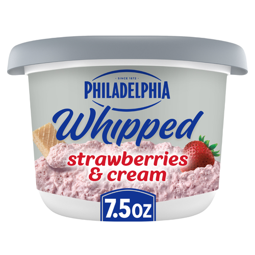 Philadelphia Strawberries & Cream Whipped Cheese Spread, Tub - 7.5 Ounce Image 1 of 4