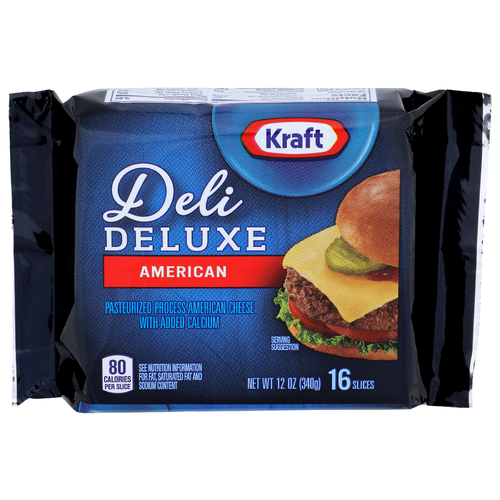 Kraft Pasteurized Process American Cheese Deli Deluxe - 0.75 Ounce - 16 Count