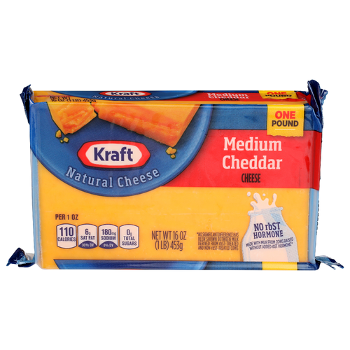 Kraft Cheese Medium Cheddar - 16 Ounce