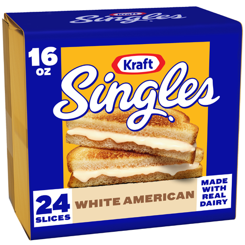 Kraft Singles White American Slices - 24 Count