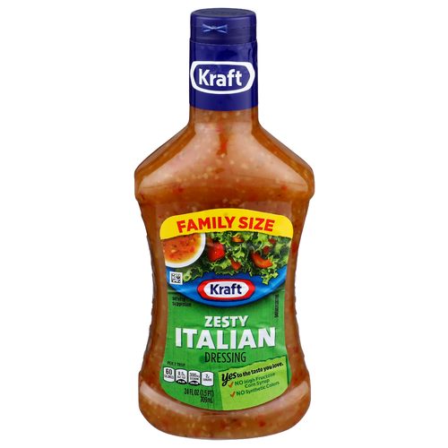 Kraft Zesty Italian Family Size Dressing - 24 Fluid Ounce