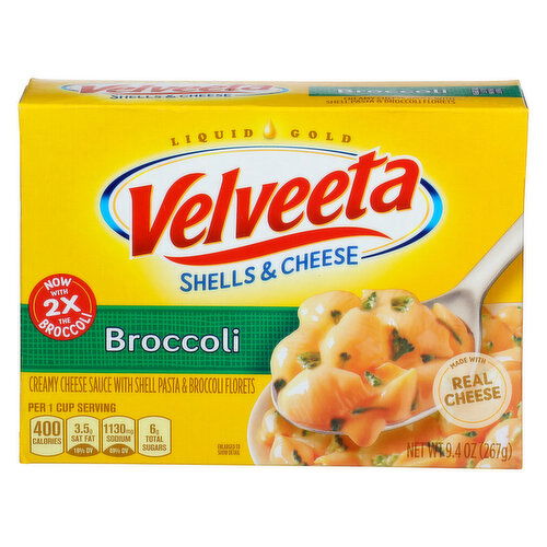 Velveeta Shells & Cheese Broccoli - 9.4 Ounce
