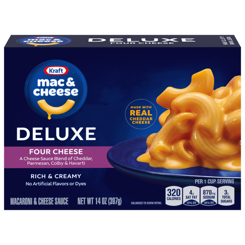Kraft Deluxe Four Cheese Mac & Cheese Macaroni And Dinner, Box - 14 Ounce