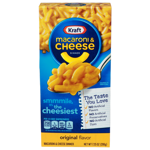Kraft Original Flavor Macaroni & Cheese Dinner - 7.25 Ounce