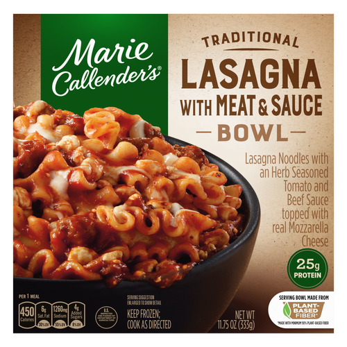 Marie Callender's Traditional Lasagna With Meat & Sauce Bowl, Single Serve Frozen Meal - 11.75 Ounce