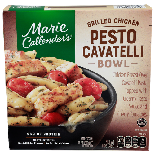 Marie Callender's Grilled Chicken Pesto Cavatelli Bowl - 11 Ounce