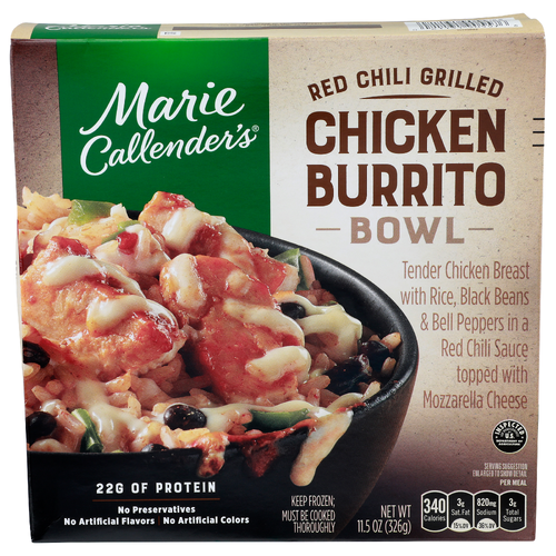 Marie Callender's Red Chili Grilled Chicken Burrito Bowl - 11.5 Ounce