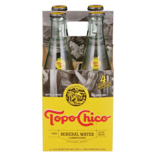 Topo Chico Sparkling Mineral Water - 12 Fluid Ounce - 4 Count