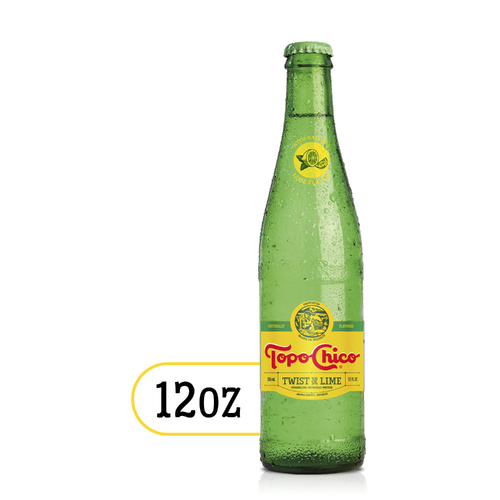 Topo Chico Twist Of Lime Mineral Water Glass Bottle - 12 Fluid Ounce