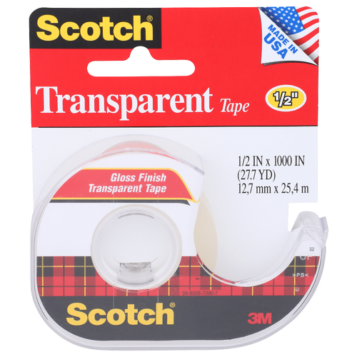 Scotch Gloss Finish Transparent Tape - 1 Each