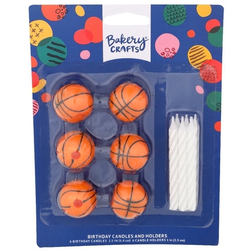 Bakery Crafts Birthday Candles And Holders - 6 Count