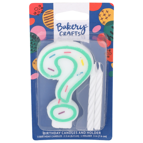 Bakery Crafts Birthday Candles & Holder - 1 Each