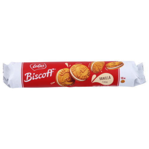 LOTUS Sandwich Cookies With Vanilla Cream - 0.353 Ounce - 15 Count