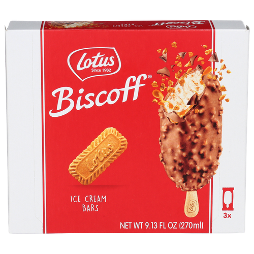 Biscoff Milk Chocolate Cookie Butter Ice Cream Bars - 3.043 Fluid Ounce - 3 Count