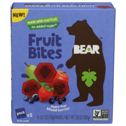 Bear Berry Fruit Bites Mixed - 0.7 Ounce - 5 Count Image 1 of 4
