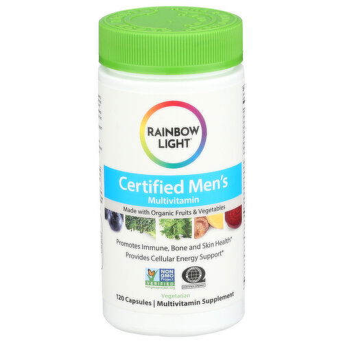 Rainbow Light Tablet Men's Multivitamin Certified Organic - 120 Count