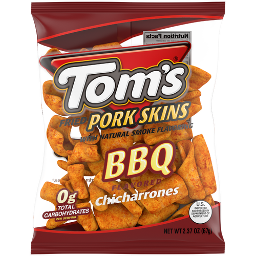 Tom's BBQ Chicharrones Pork Skins - 2.37 Ounce Image 1 of 2