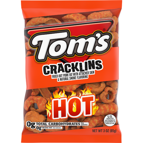 Tom's Hot Cracklins - 3 Ounce Image 1 of 2