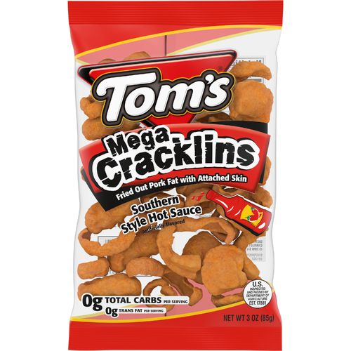 Tom's Southern Style Hot Sauce Mega Cracklins - 3 Ounce Image 1 of 2