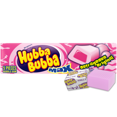 Hubba Bubba Max Outrageous Original Bubble Gum - 5 Count Image 1 of 3