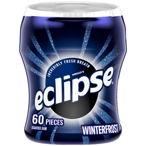 Eclipse Winterfrost Sugar Free Chewing Gum, Bottle - 60 Count