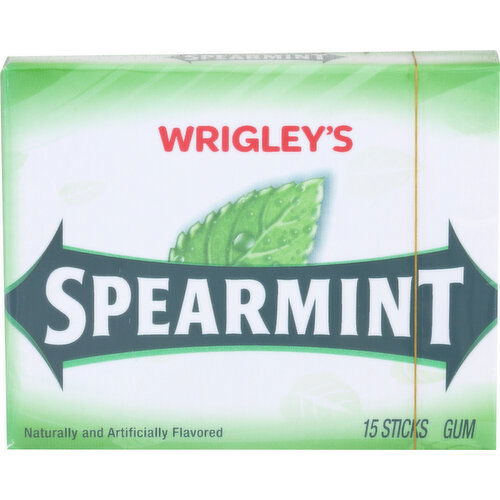 Wrigley's Gum Slim Pk 15 Stick Spearmint - 15 Each