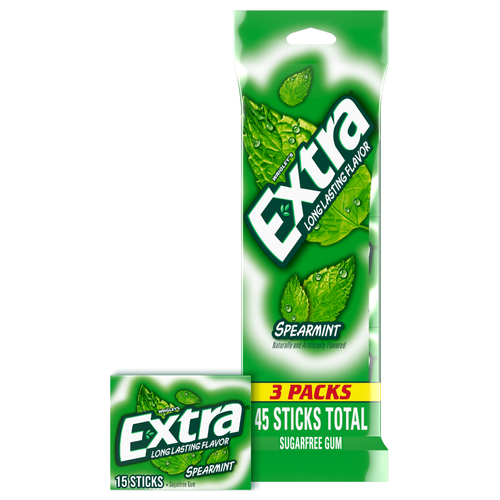Extra Sugar Free Spearmint Chewing Gum - 45 Count