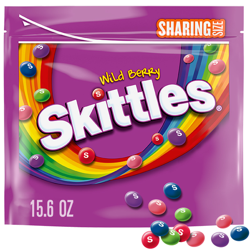 Skittles Wild Berry Chewy Candy, Sharing Size, Resealable Bag - 15.6 Ounce
