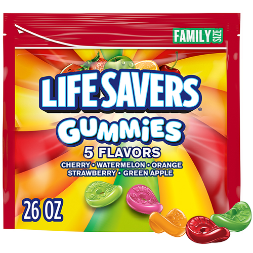 Life Savers Gummy Candy, 5 Flavors, Family Size, Bag - 26 Ounce