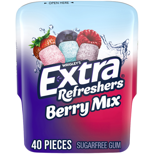 Extra Refreshers Sugar Free Berry Mix Chewing Gum - 40 Count