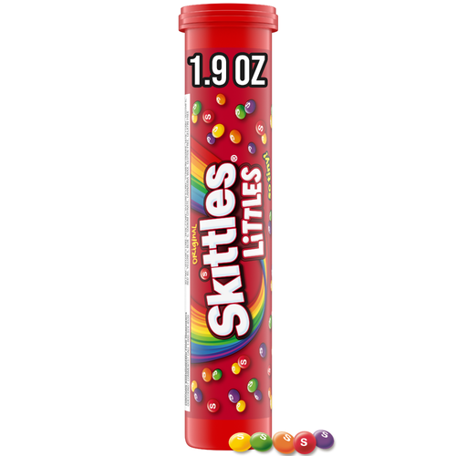 Skittles Littles Original Chewy Candy, Share Size, Mega Tube - 1.9 Ounce