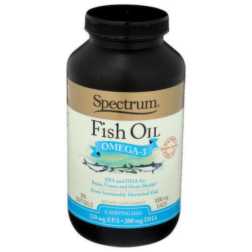 Spectrum Essentials Vitamins Oil Norwgn Fish Sg - 250 Count Image 1 of 2