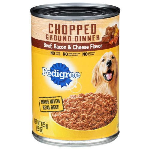 Pedigree Beef, Bacon & Cheese Flavor Food For Dogs - 22 Ounce