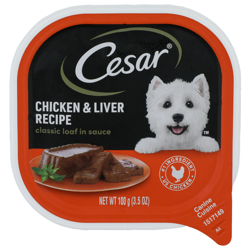 BROOKSHIRE'S Cesar Soft Wet Dog Chic n Lver - 100 Gram