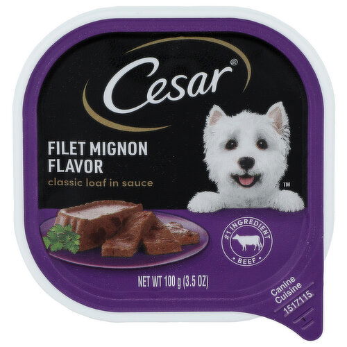 Cesar Canine Cuisine, Filet Mignon Flavor, Classic Loaf In Sauce - 100 Gram