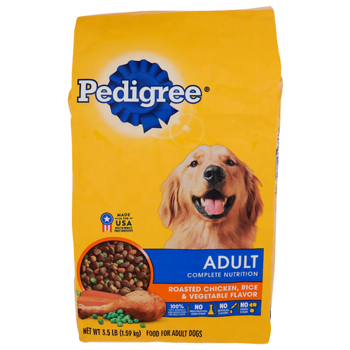 Pedigree Roasted Chicken, Rice & Vegetable Adult Complete Nutrition Dog Food - 3.5 Pound