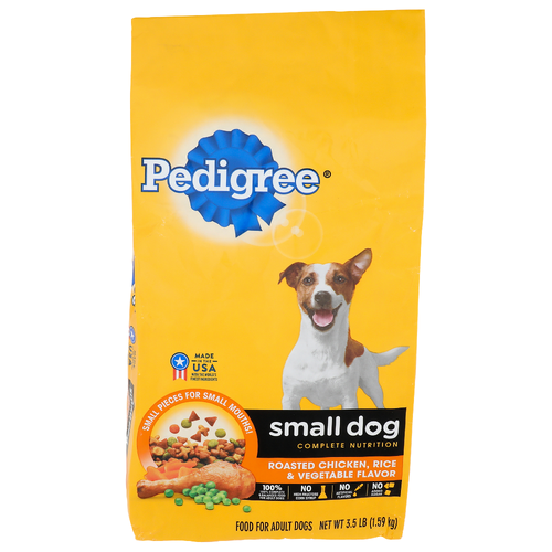 Pedigree Roasted Chicken, Rice & Vegetable Flavor Food For Adult Dogs - 3.5 Pound