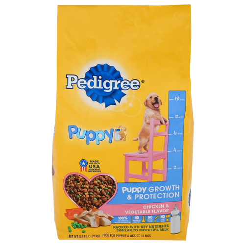 Pedigree Chicken & Vegetable Flavor Food For Puppies - 3.5 Pound