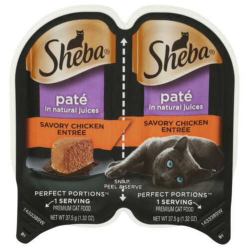 Sheba Chicken Perfect Portions Wet Cat Food Pate - 2 Count