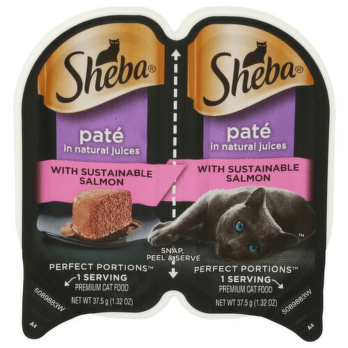 Sheba Salmon Perfect Portions Wet Cat Food Pate - 2 Count Image 1 of 4