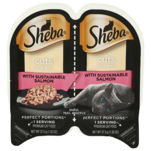 Sheba Salmon Perfect Portions Cat Food Cuts In Gravy - 2 Count Image 1 of 4